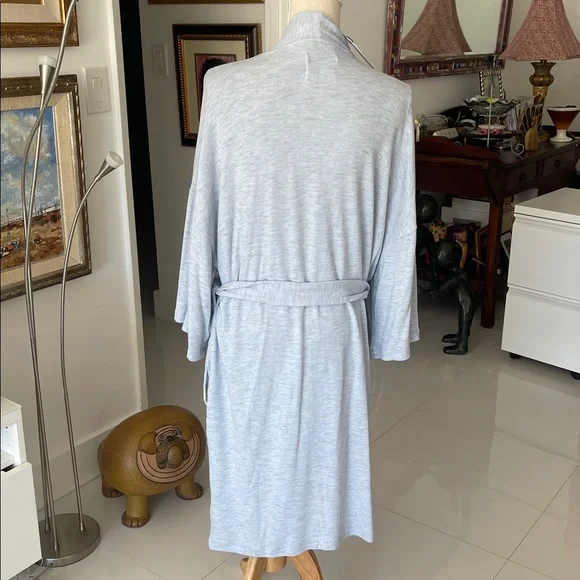 UGG W Monrose Soft & Cozy Blue/Gray Luxurious Bathrobe